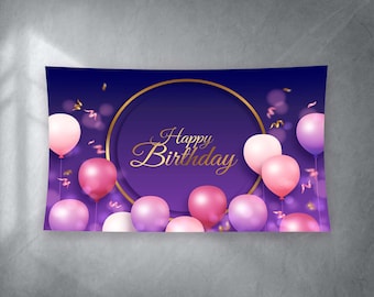 Bedroom Decoration, Tapestry, Aesthetic Tapestry, Abstract Wall, Happy Birthday, Happy Birthday Tapestry, Custom Tapestry, Party Tapestry,