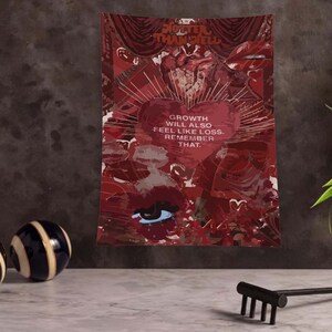 Red Tapestry, Minimalist Tapestry, Abstract Tapestry, Horror Tapestry, Gothic Tapestry, Pattern Tapestry, Tapestry For Wall, Gift For Her,