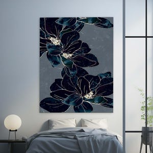 Black Rose Tempered Glass, Dark Glass Art, Tempered Glass Wall Art, Floral Wall Decor, Glass Wall Art, Luxury Glass Art, Women Wall Decor