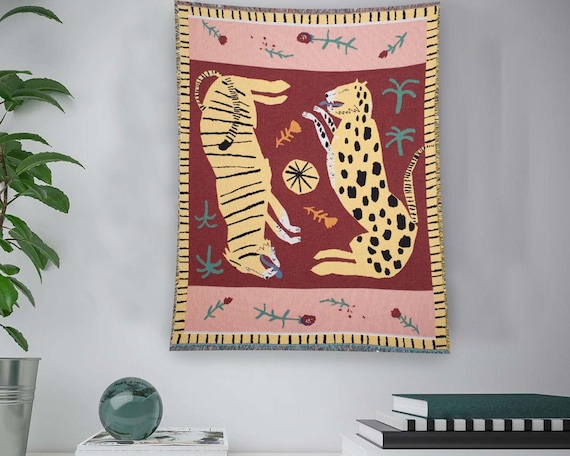 Tiger Tapestry, Ethnic Tapestry, Minimalist Tapestry,Tapestry Aesthetic,animal tapestry,Wall Hanging,Living room tapestry,Bedroom tapestry,