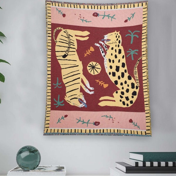 Tiger Tapestry, Ethnic Tapestry, Minimalist Tapestry,Tapestry Aesthetic,animal tapestry,Wall Hanging,Living room tapestry,Bedroom tapestry,