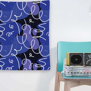 Pattern Tapestry, Abstract Tapestry, Salon Tapestry, Living Room Tapestry, Tapestry For Bedroom, Text Tapestry, Custom Tapestry,Girl Room