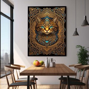Tempered Glass Wall Art, Animal Design Wall Decor, Glass Wall Art, Luxury Glass Art, Women Wall Decor, Cat Tempered Glass, Colorful Glass