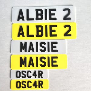 Ride on Car License Plate, Kids number plate, Toddler Gift, Personalised plate, 4th Birthday gift, New car gift, mini racer, Custom Ride On zdjęcie 10