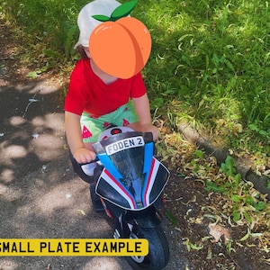 Ride on Car License Plate, Kids number plate, Toddler Gift, Personalised plate, 4th Birthday gift, New car gift, mini racer, Custom Ride On zdjęcie 5