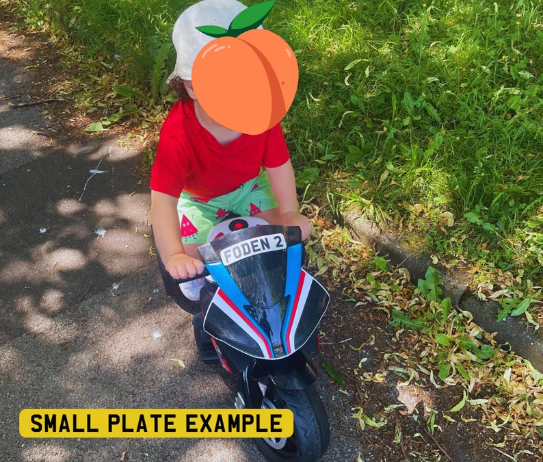 Ride on Car License Plate, Kids number plate, Toddler Gift, Personalised plate, 4th Birthday gift, New car gift, mini racer, Custom Ride On zdjęcie 5