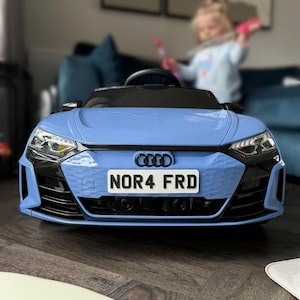 Personalised Ride On Car Number Plate: Custom Children's Registration Plate
