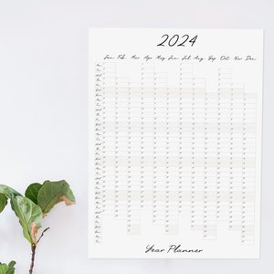 2024 Large Wall Planner Vertical, Minimalist Design, Giant Year Planner, 2024 Calendar, Mom Planner, Work Planner,