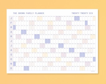 Personalized 2026 Wall Calendar, Extra Large Year Planner