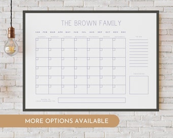 Personalisierter Wandkalender groß für Küche Familie Wandplaner Wandkalender Wiederverwendbar Trocken abwischbarer Kalender Organisation Geschenk Einweihungsparty