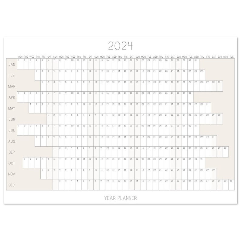 2024 Wall Planner, Large Calendar 2024 Year Planner, Year at a Glance