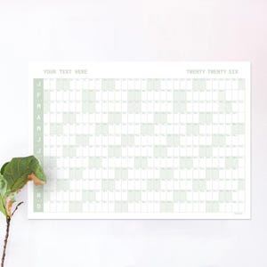 You can add your own title to the calendar e.g. our year planner. The date written out twenty twenty six will appear on the right hand side.