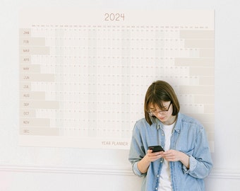 Big 2024 calendar, Large Wall Planner for 2024 Year at a glance 12 Month Calendar, Printed for you