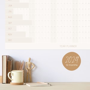 Extra Large 2024 Wall Planner, Giant Year Planner for 2024 Year to View 12 Month Calendar, 50 x 70 A1 and A0 Print, Work and Home Planning