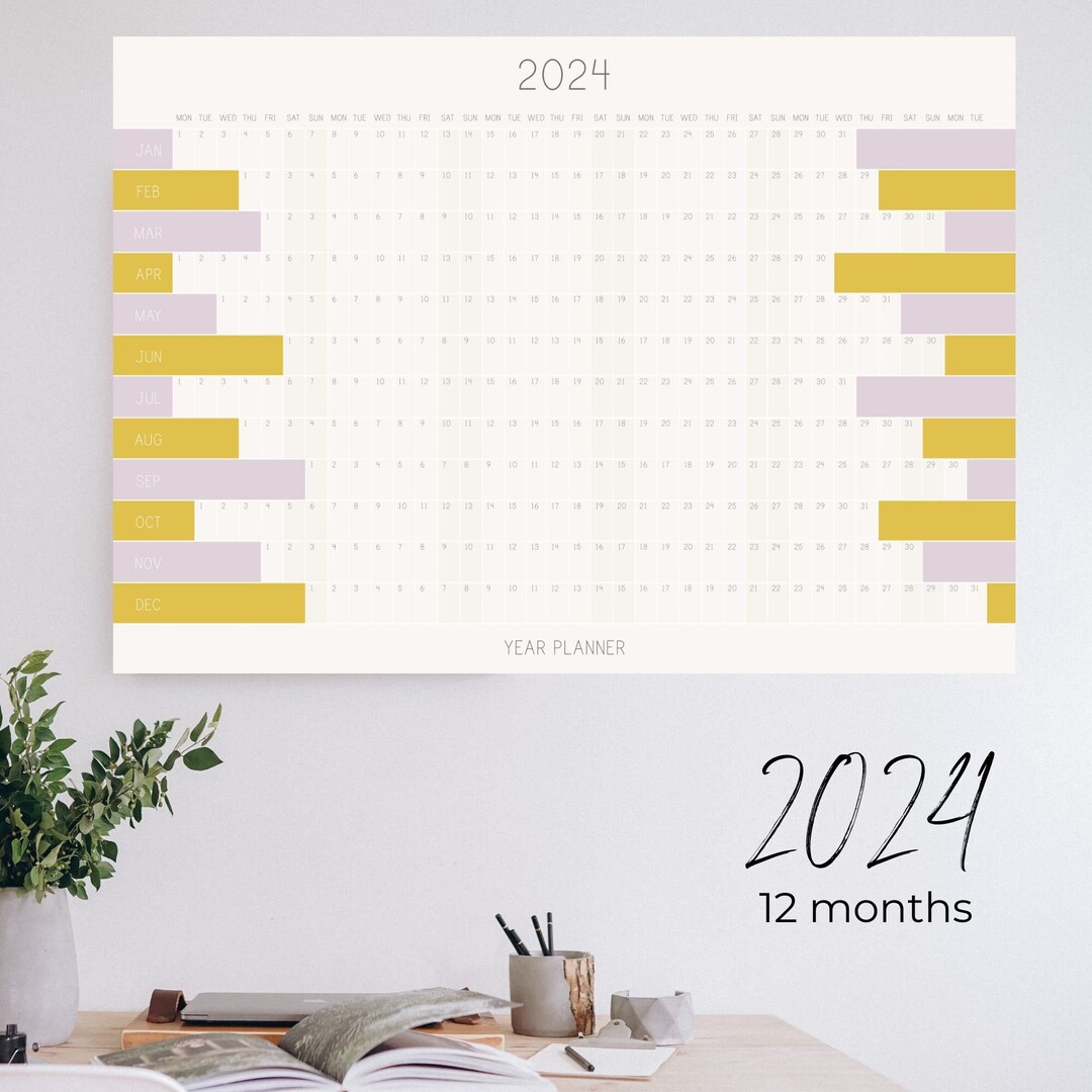 Extra Large 2024 Wall Calendar A1 Giant Year Planner 2024 Etsy UK