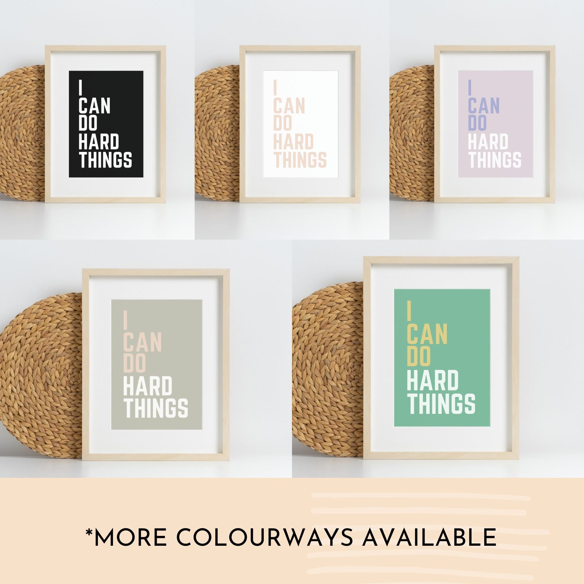 Positive Affirmation Poster Instant Download Printable Pink Typography ...