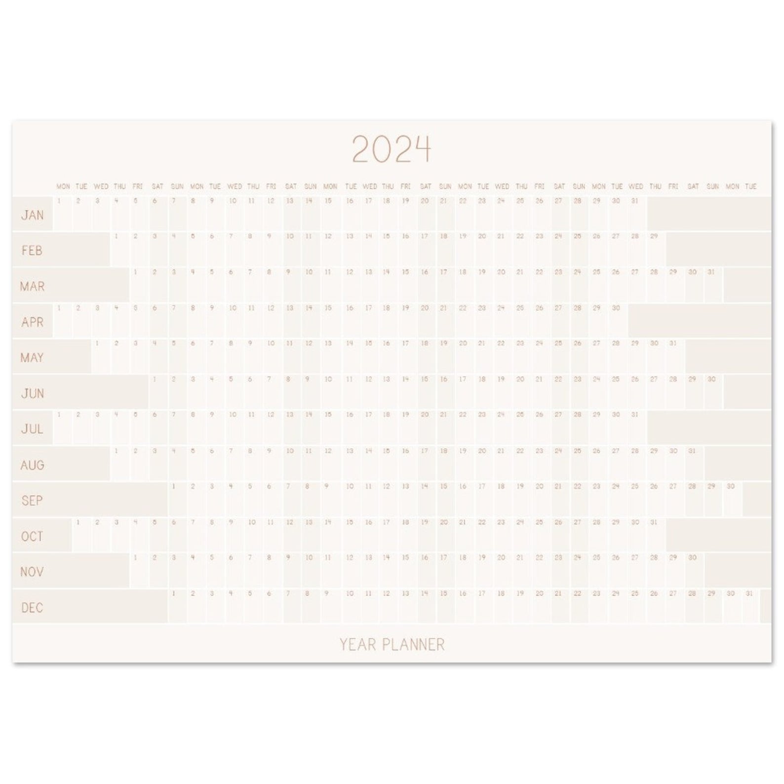 Extra Large 2024 Wall Planner, Giant Year Planner for 2024 Year to View