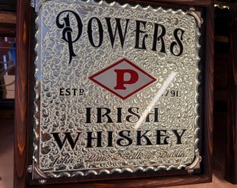 Vintage-Stil Irischer Whisky, Blattgold, geklebter Glas Irish Pub / Bar Spiegel.