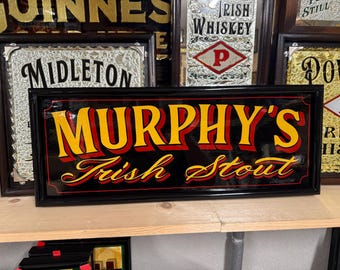 Hand lettered  Irish stout wooden Irish pub/bar/mancave sign.