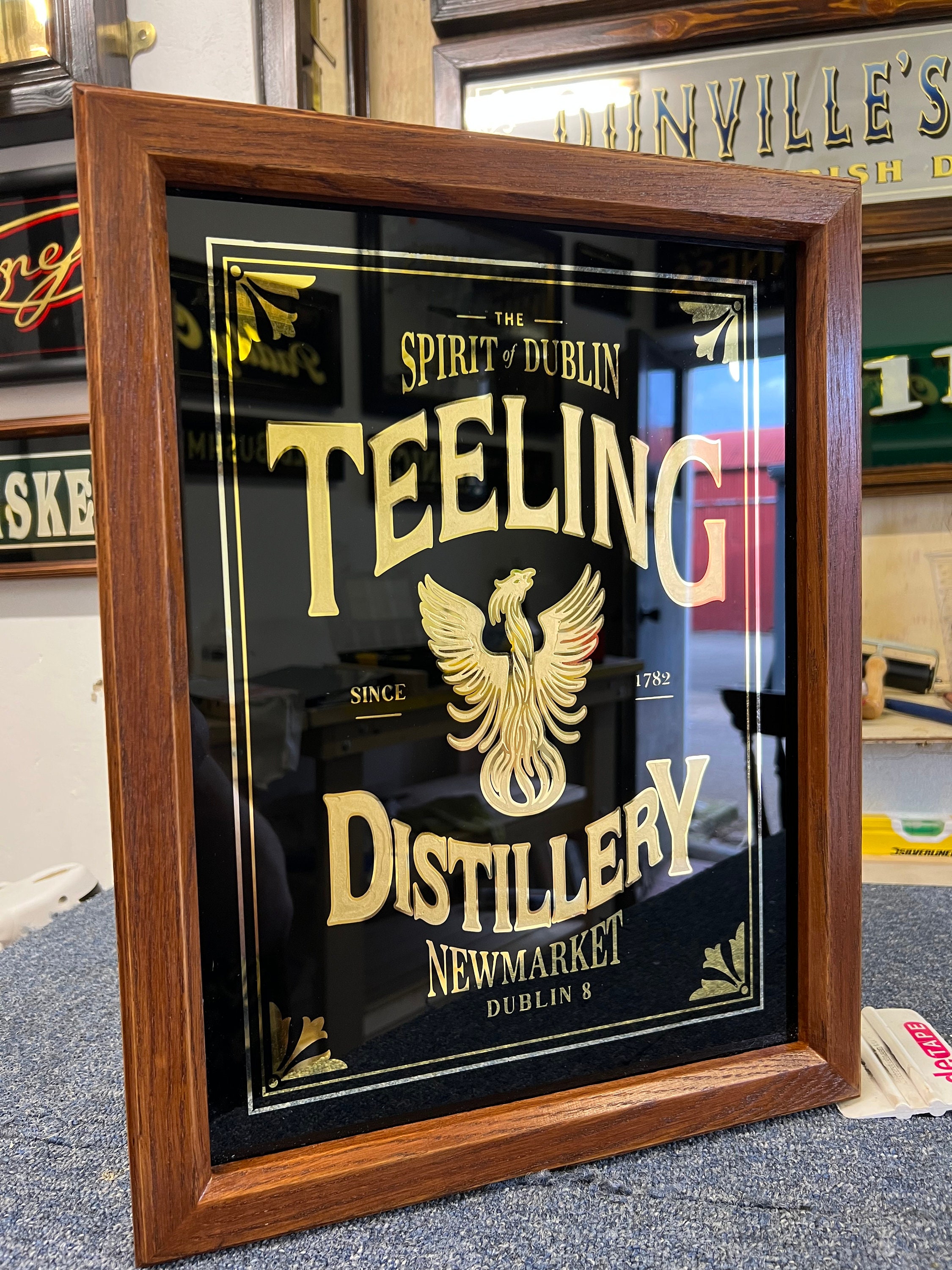 Teeling Distillery Gold Leaf Reverse Glass Sign . - Etsy