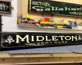 Middleton very rare hand lettered wooden pub  , bar , mancave sign