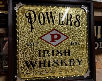Vintage-Stil Irischer Whisky, Blattgold, geklebter Glas Irish Pub / Bar Spiegel.