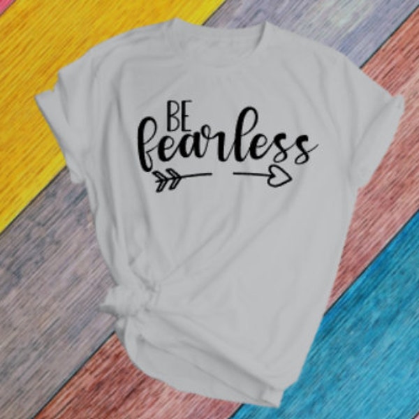 Grey and black be fearless funky quirk inspirational women quote ladies fashion Lounge wear going out woman power fruit of loom cotton vibes