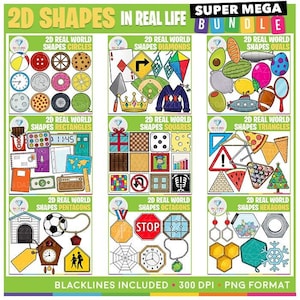 2D Shapes in Real Life SUPER MEGA Bundle 172 Images Real Life Shapes ...