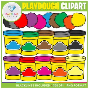 Playdough / Play-Doh Clip Art - Instant Download - Educational Clipart - Play With - Playdough Clipart