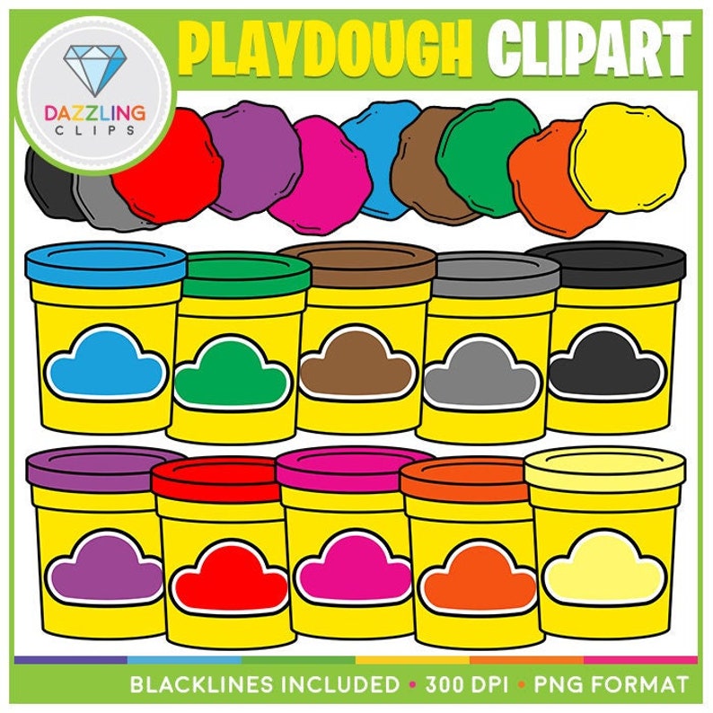 Playdough / Playdoh Clip Art Instant Download Educational Clipart Play