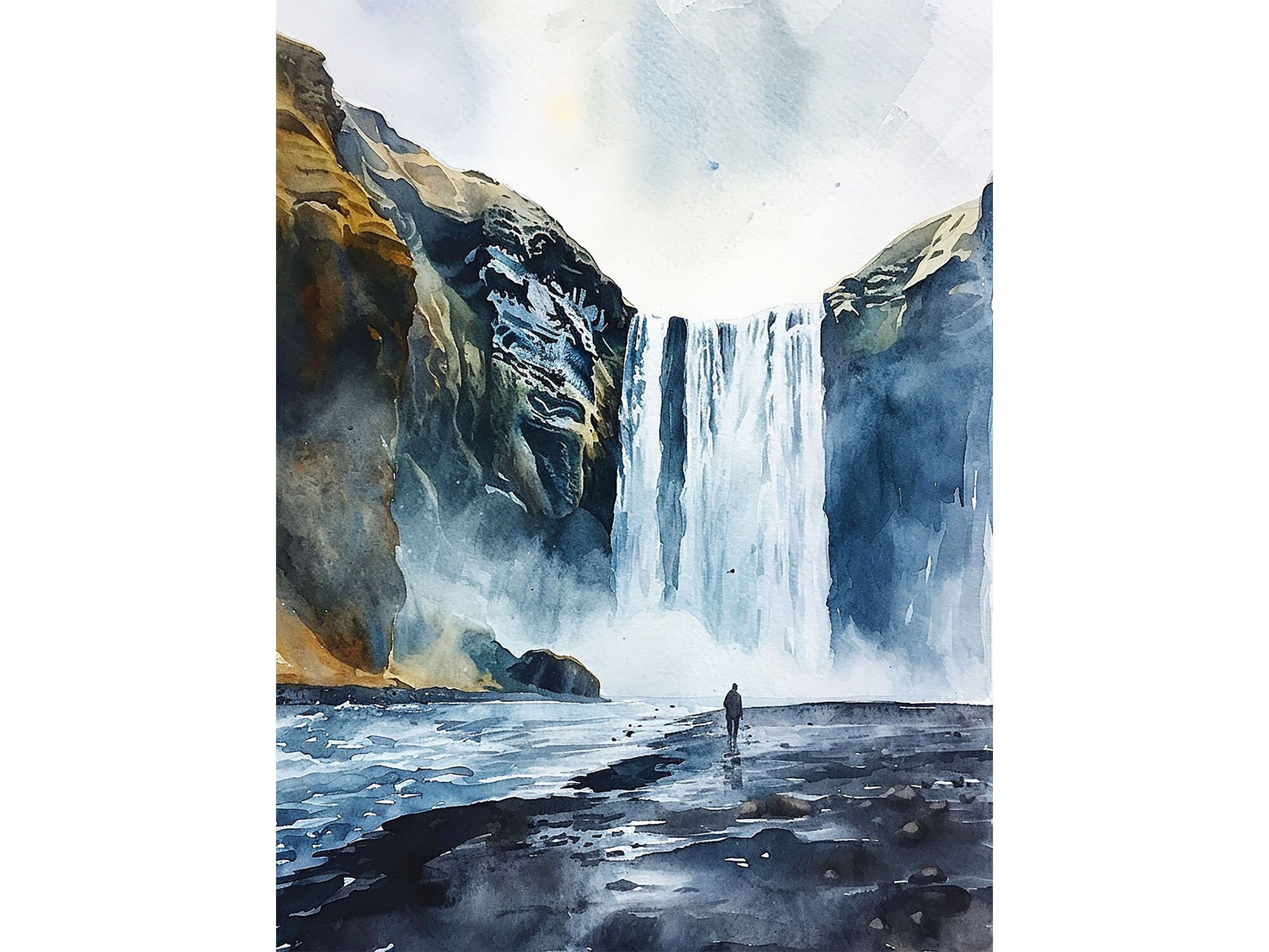 絵画 Mountain waterfall 期間限定送料無料】 Mountain Waterfall | WB University 絵画