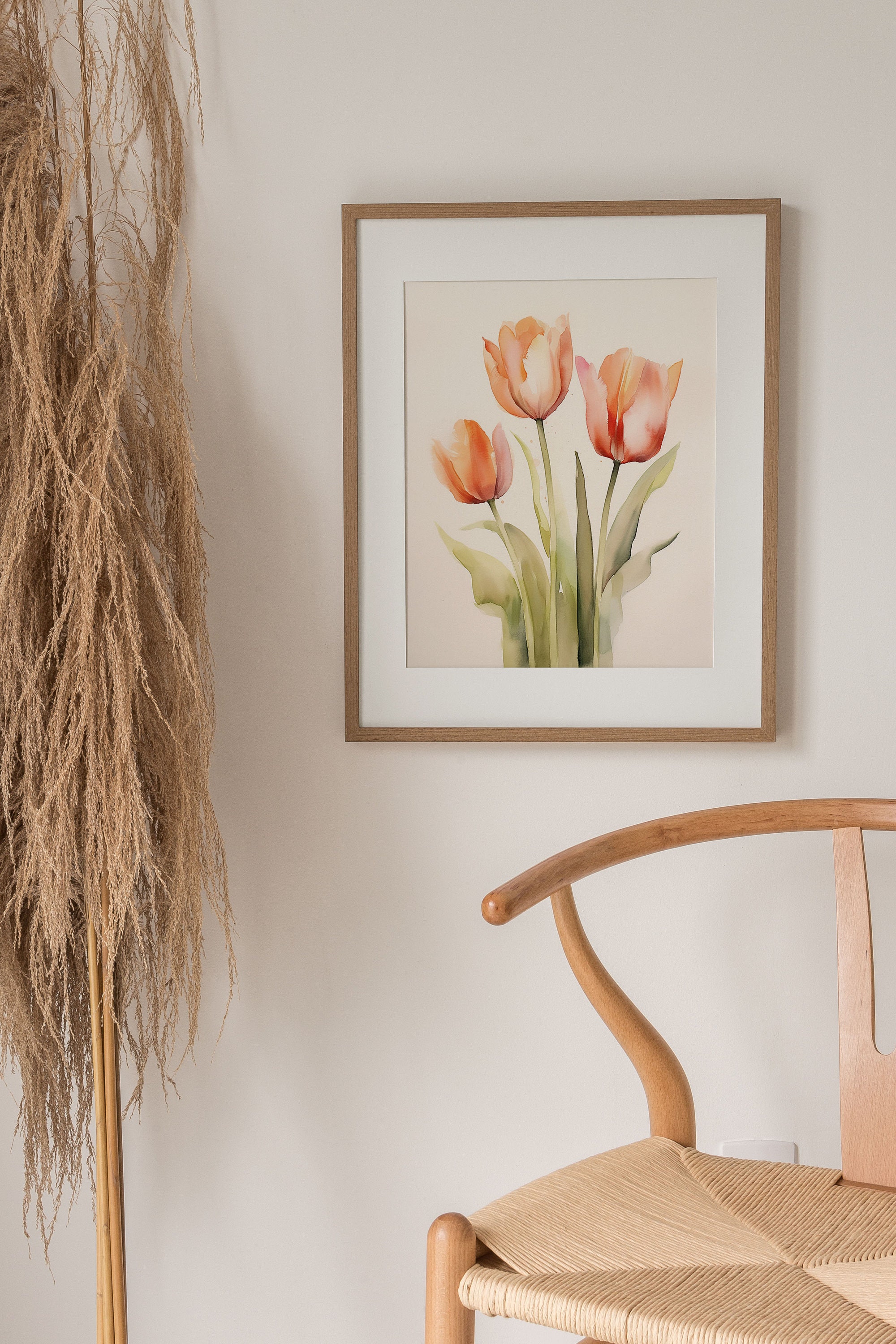 Tulip Painting Floral Art Print Tulips Watercolor Art Flowers Wall Art ...