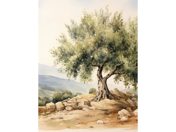 Olivenbaum Malerei Toskana Landschaft Wand Kunst Italien Natur Malerei  Bauernhaus Wand Kunst Rustikale Wand dekor - Etsy sterreich