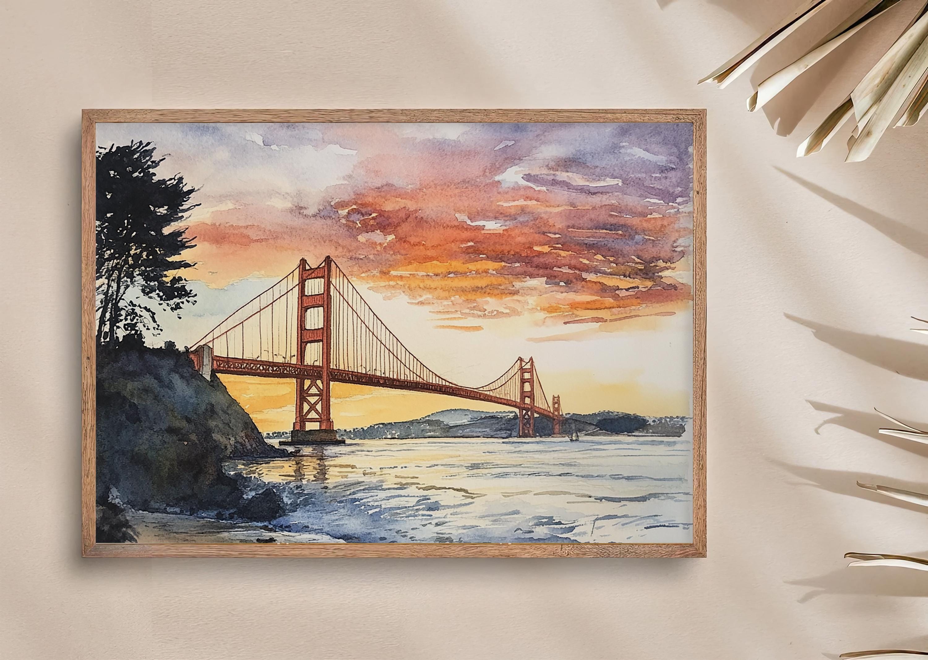 ゴールデンゲートブリッジ ハワード・ベーレンス作 風景画絵画