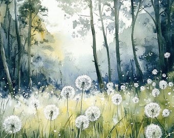 水彩画 涼しかっ 風景