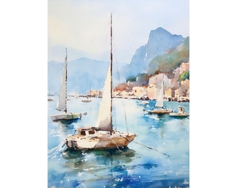 絵画 風景 景色 ヨット 船 みちこ 川 横58cm×縦46cm 絵画 風景 景色 ヨット 船 みちこ 川 横58cm×縦46cm