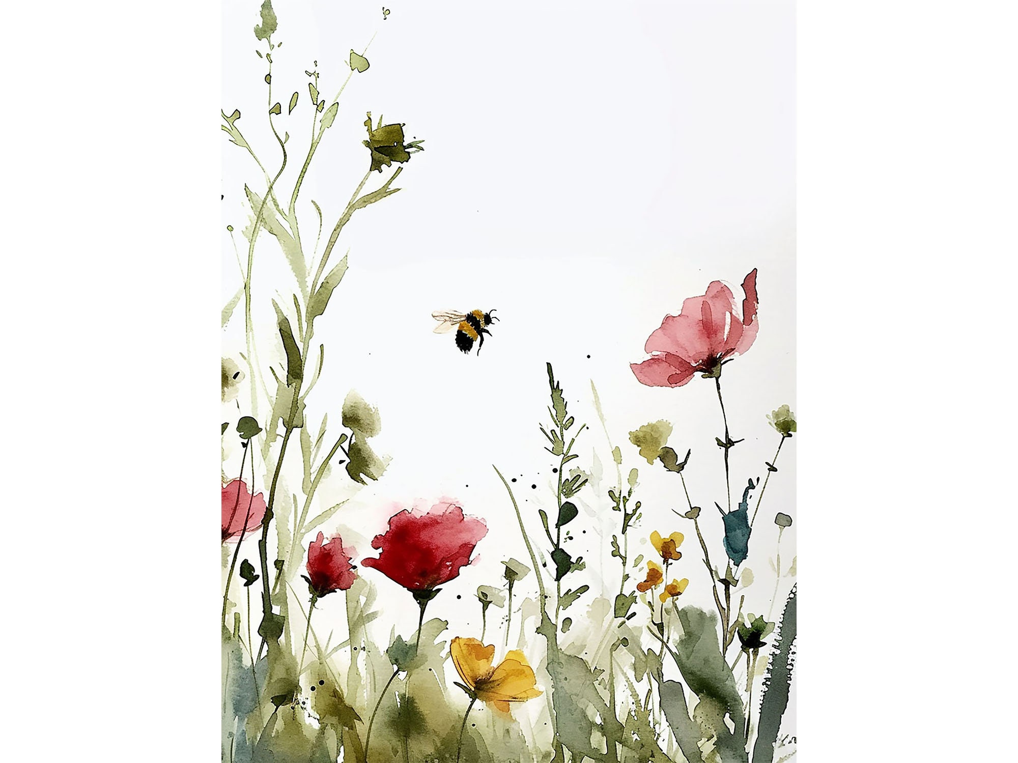 Loose floral art print, impressionist floral, colorful art, art for home