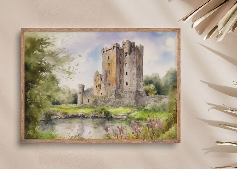 Blarney Castle Painting Ireland Landscape Watercolor Art Print County ...