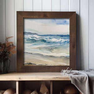 Ocean Art Print Abstract Watercolor Painting Waves Wall Art Beach ...