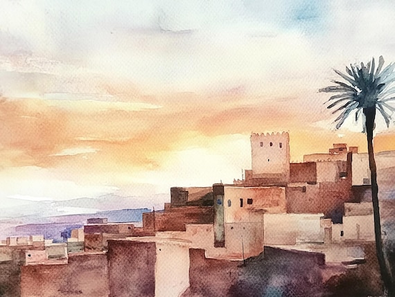 Tableau Décoratif Toile Marrakech (Maroc) - Impression Art Urbain Et Voyage (style Moderne)