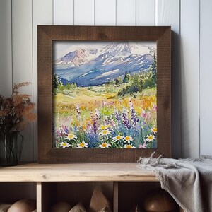 Gore Range Painting Colorado Watercolor Art Print Wildflowers Meadow ...