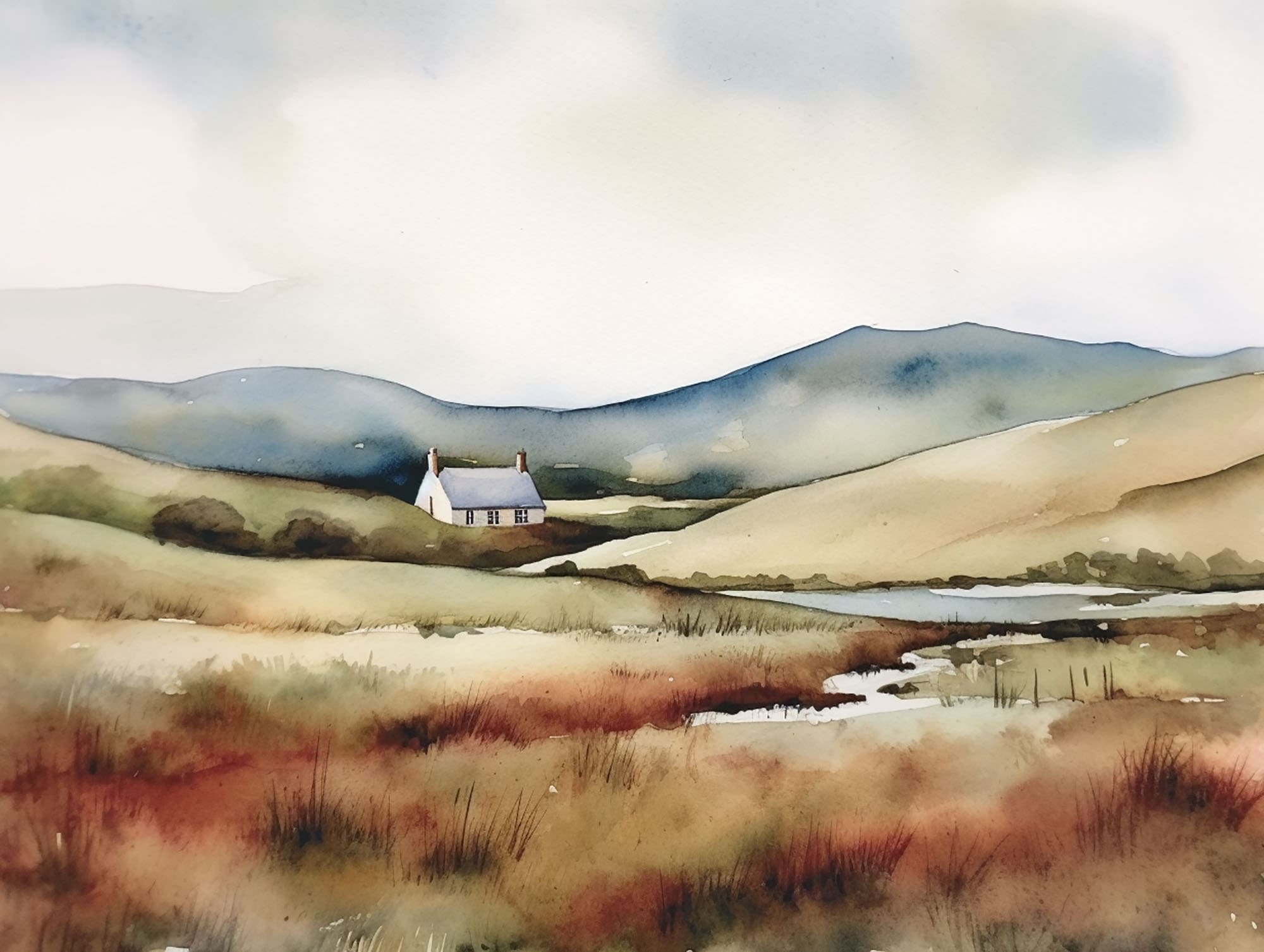 Killarney Painting National Park Watercolor Art Print Ireland Landscape ...