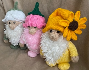 Flower Power Gonk Gnomes knitting pattern