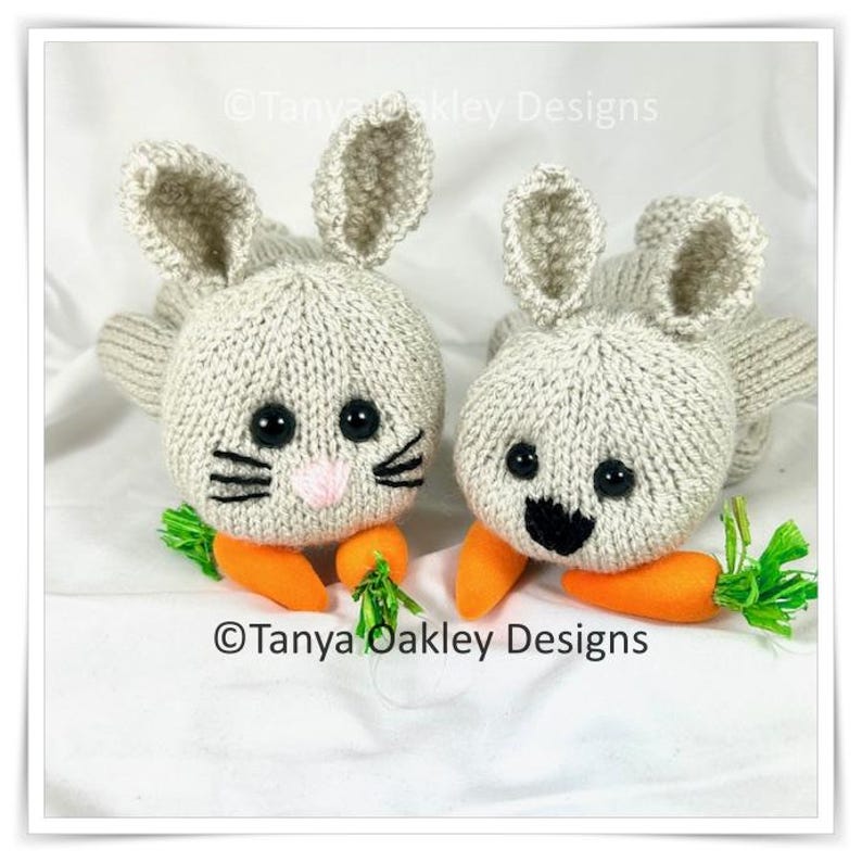 Knitted Grey Rabbit Cuddle Me Bunny Knitting Pattern - Etsy