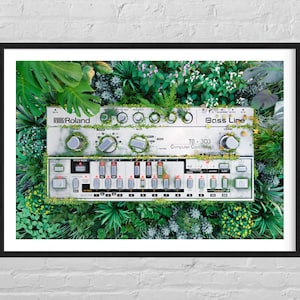 TB-303 urbex, gelimiteerde kunstdruk voor thuisstudio 24x36 inch (60,9x91,4 cm)