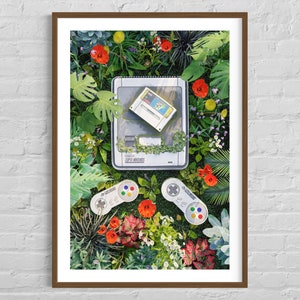 Stampa artistica Nintendo Stampa artistica Super Nintendo su carta fotografica, stampa decorativa Urbex NINTENDO 24x36 pollici (60,9x91,4 cm)