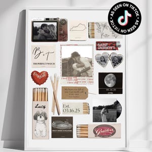 Editable Matchbook Poster Template: Pink & Neutral Decor (Digital Download, 18x24 inch)