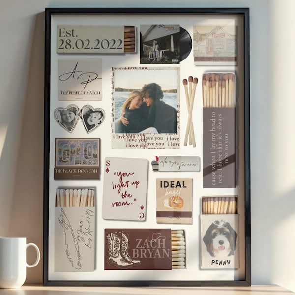 Editable Matchbook Poster Template: Brown Neutral Decor (Digital Download, 18x24 inch)