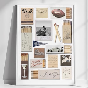 Editable Matchbook Art Poster: Brown Neutral Theme (Digital Download)