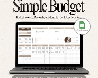 Simple Budget Planner Google Sheet (Digital Download)